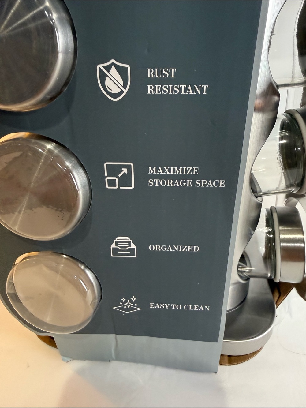 GOURMET KITCHEN 16 Pc Revolving Spice Rack - Picture 12 of 12